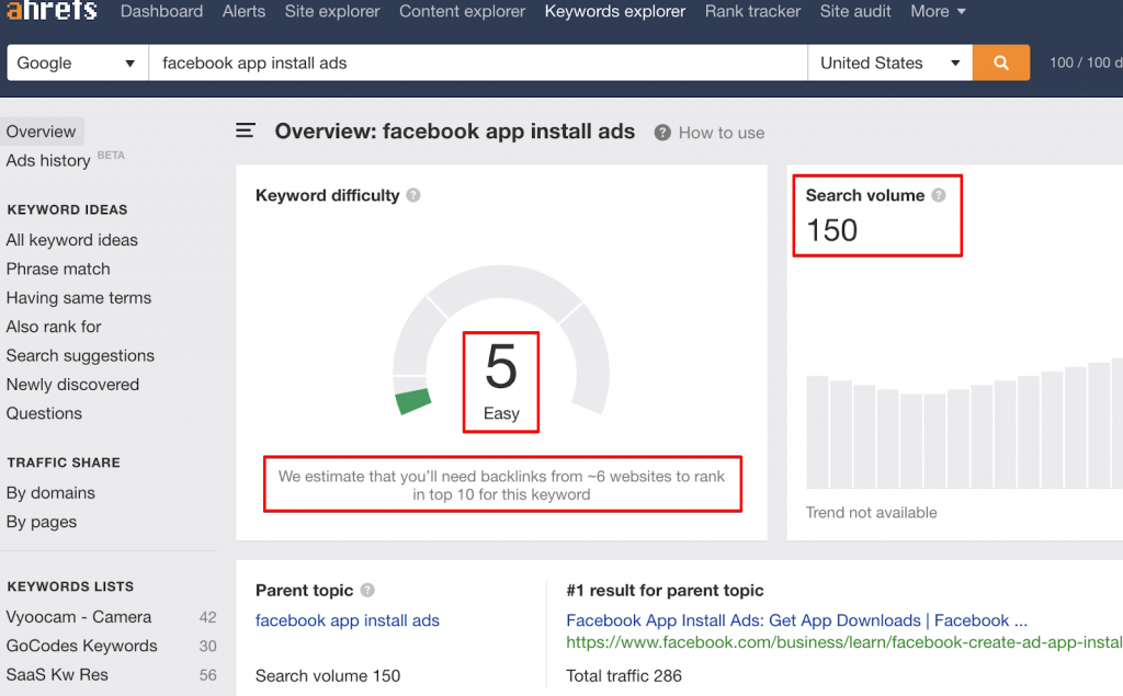 keyword explorer overview