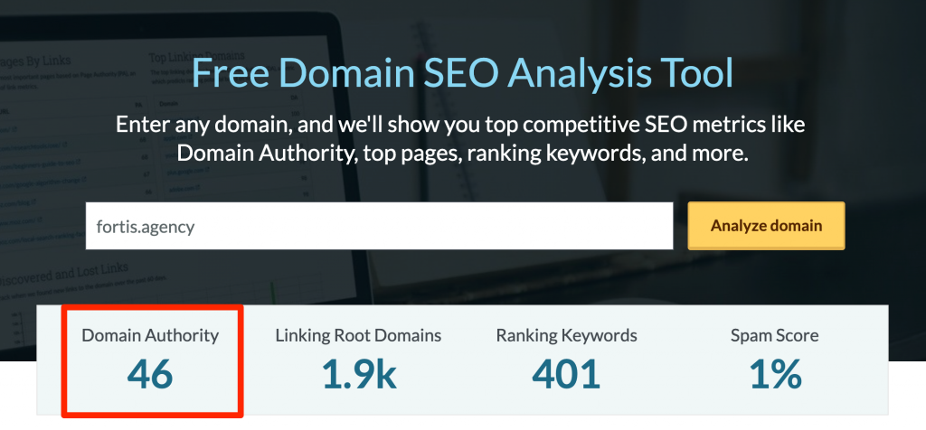 moz domain authority 