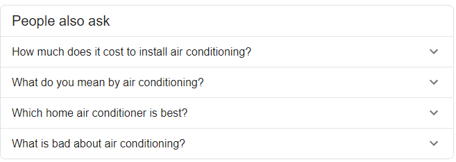 google's people also ask questions