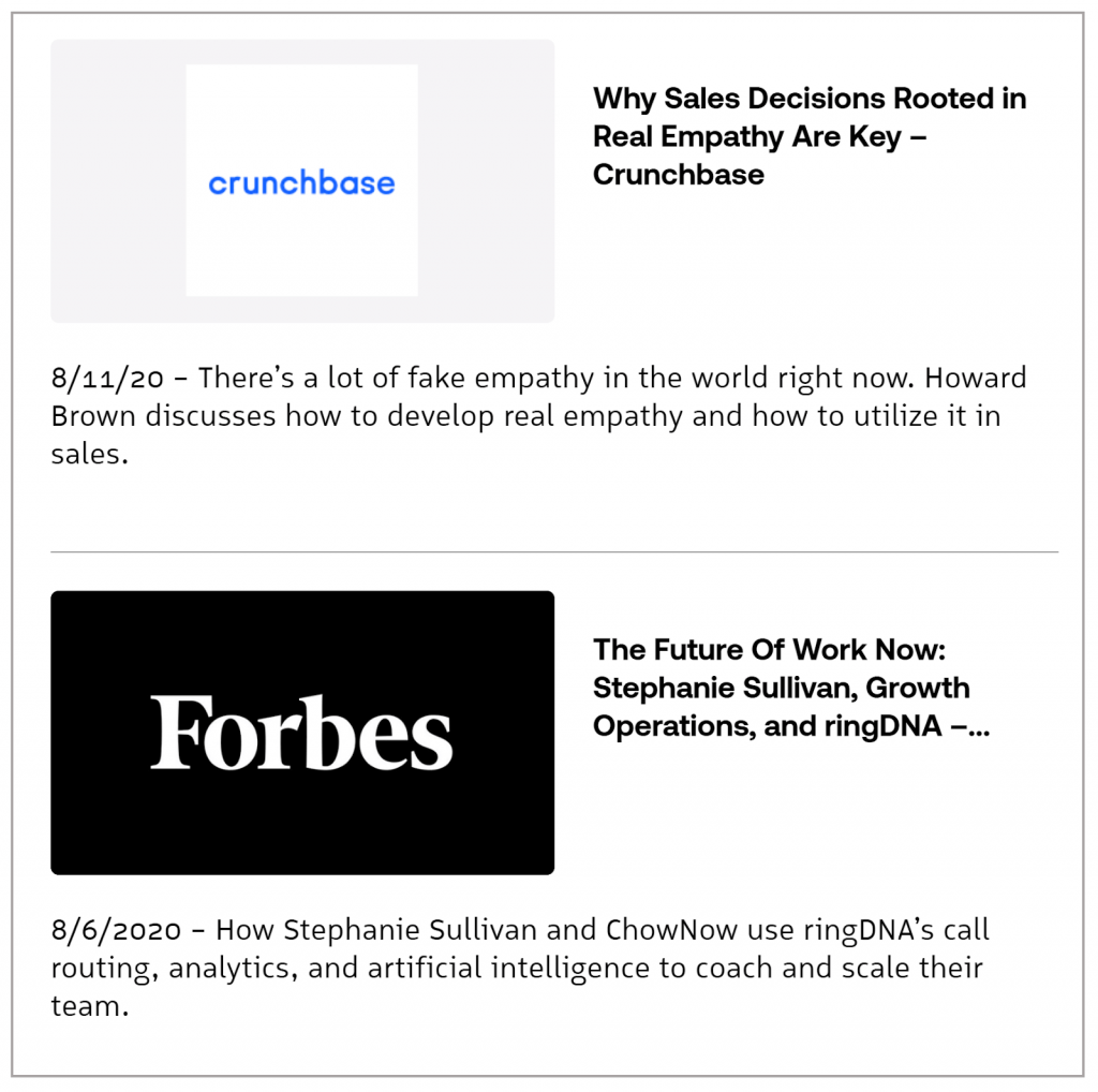 example of press page